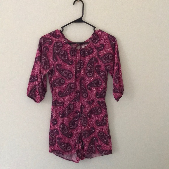 This is a pink paisley romper by Old Navy. - Picture 1 of 7